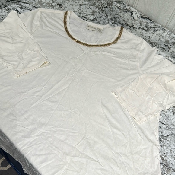 Zenergy by Chico’s 3/4 sleeve top - Picture 1 of 8